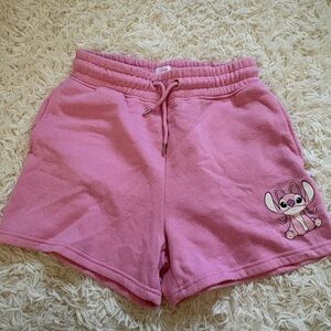 Pink Women's Shorts with Disney Design (Angel from Lilo & Stitch)
